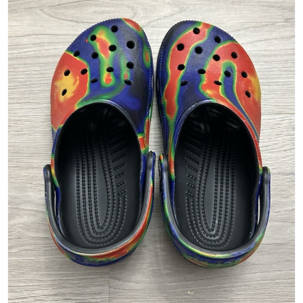 Crocs Classic Solar Rainbow Clogs Tie Dye Multi  US Men 4 Women 6 comfort